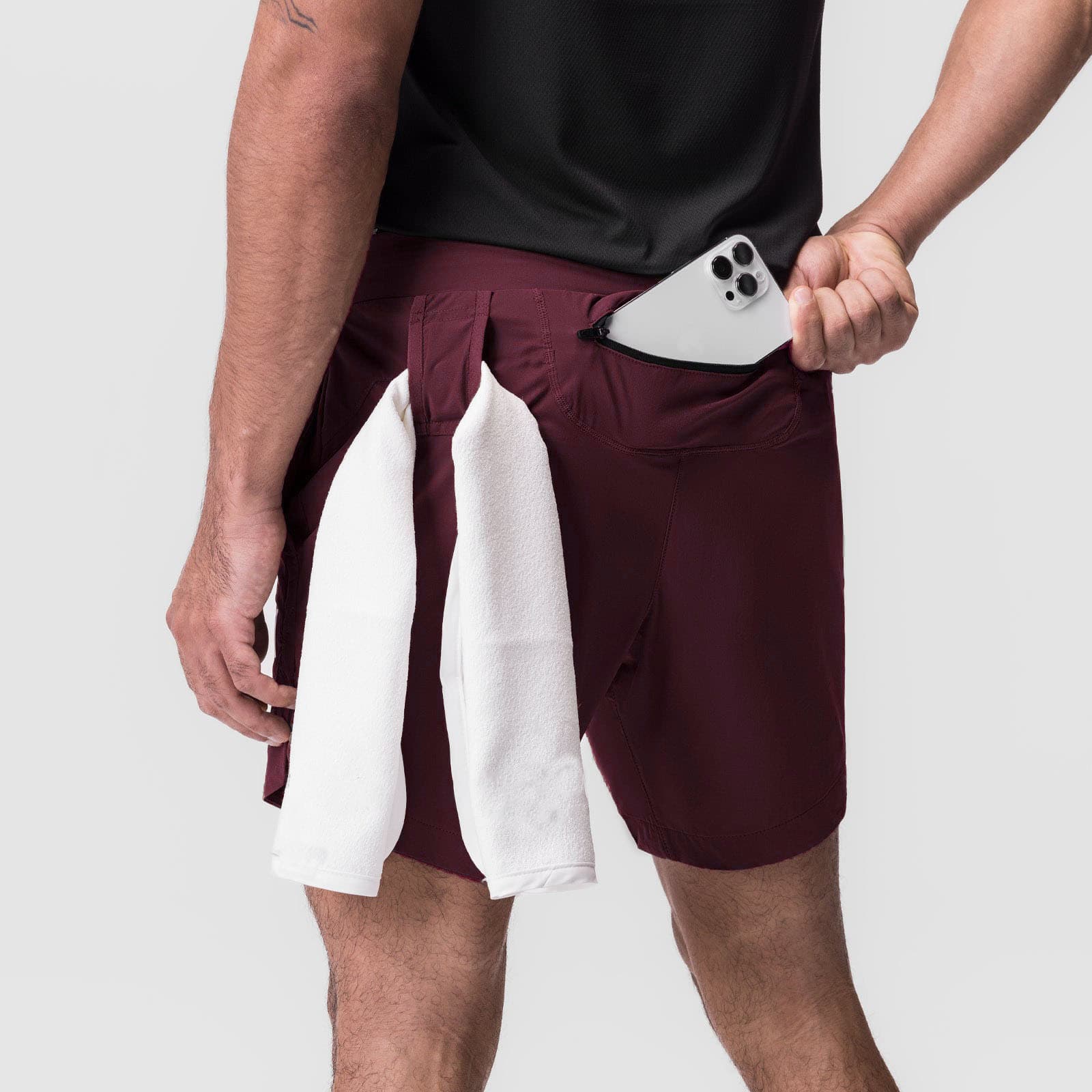 Men's shorts fitness quick-drying running sports summer double-layer American casual breathable loose training pants trendy
