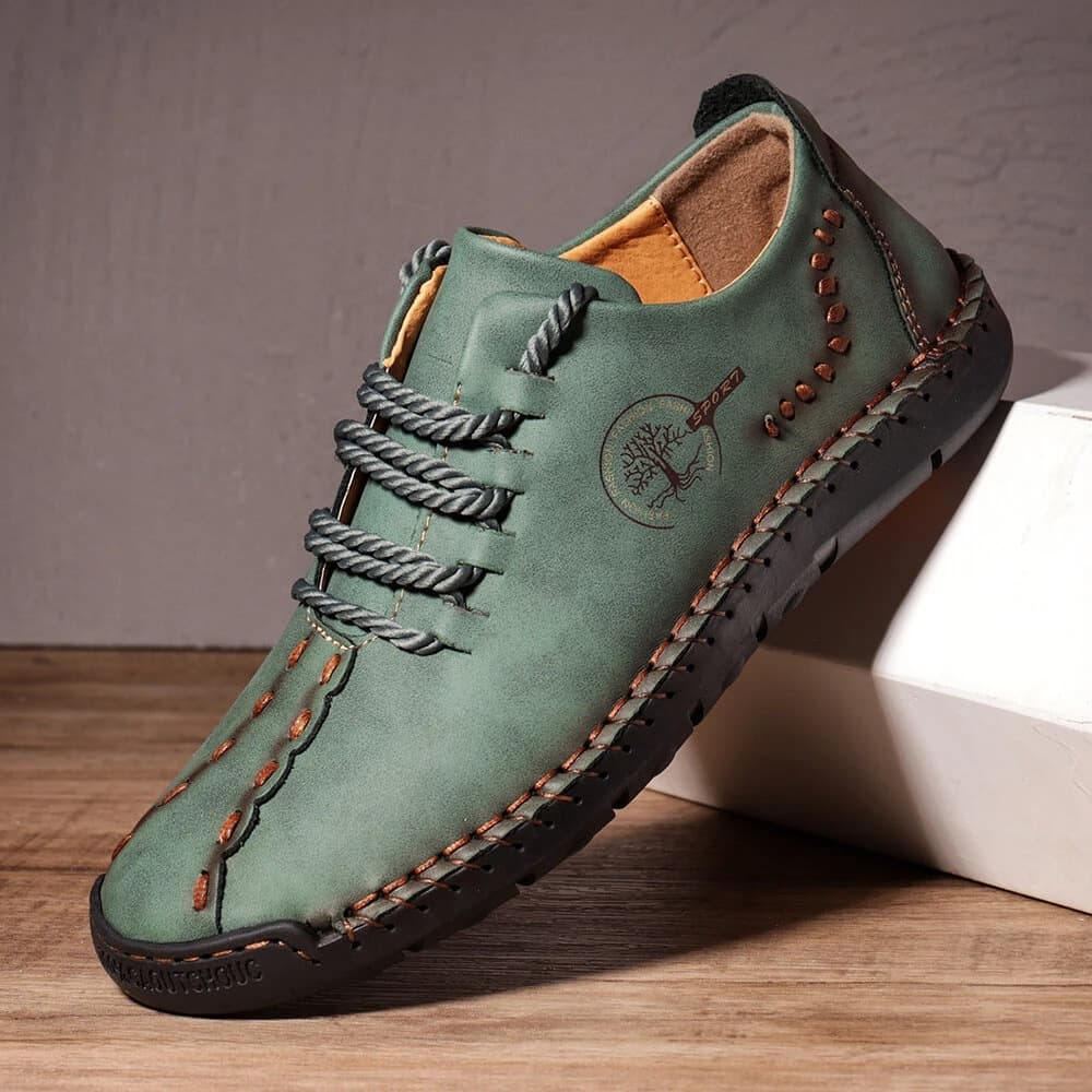 Spring/Autumn New Lace-Up Foreign Trade Casual Shoes Men's Large Size Driving Shoes Hand-Tied Business Leather Shoes Men