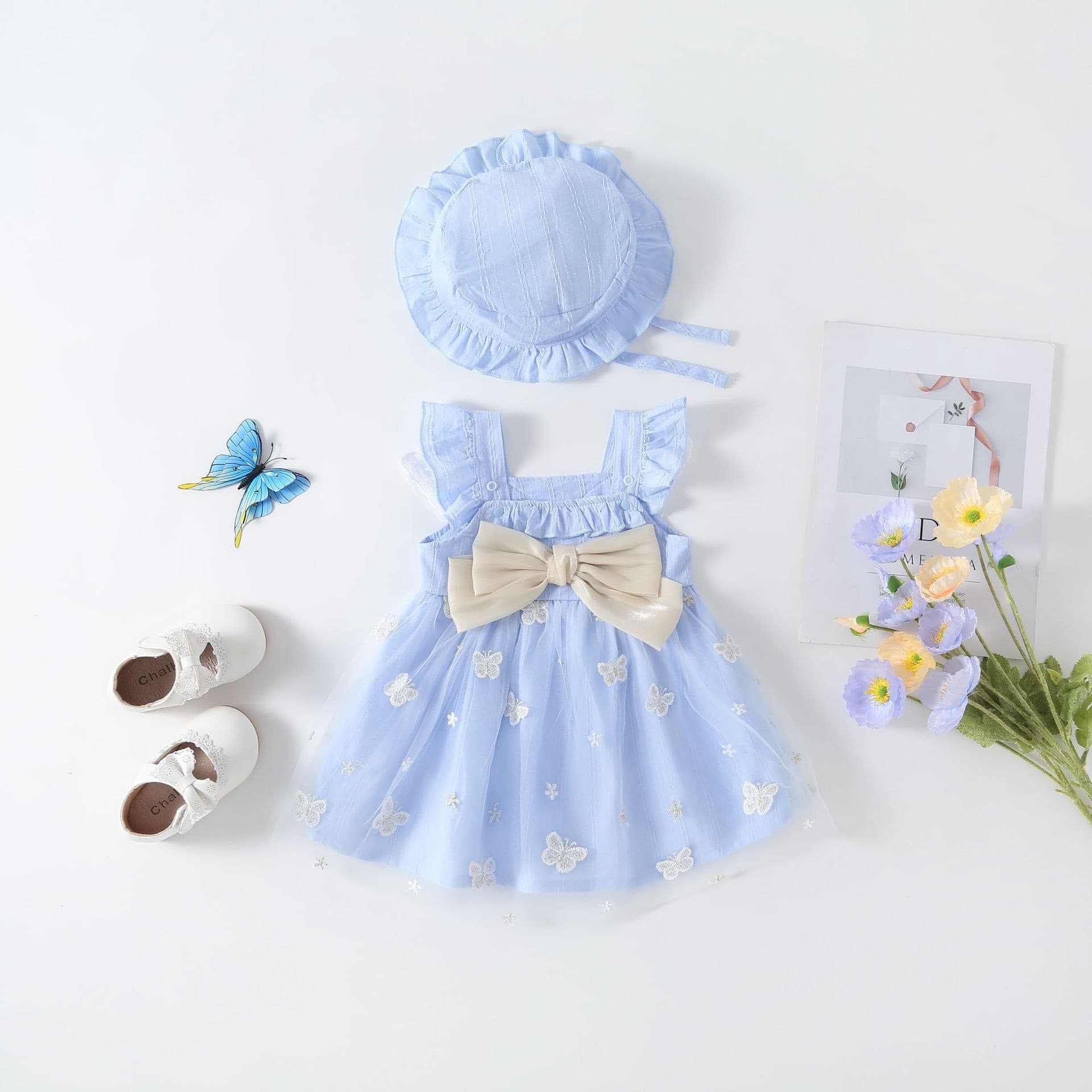 Girls' Dress 2026 Spring New Arrival Daisy Print Baby Girls' Chinese Style Hanfu Dress Kids Princess Dress