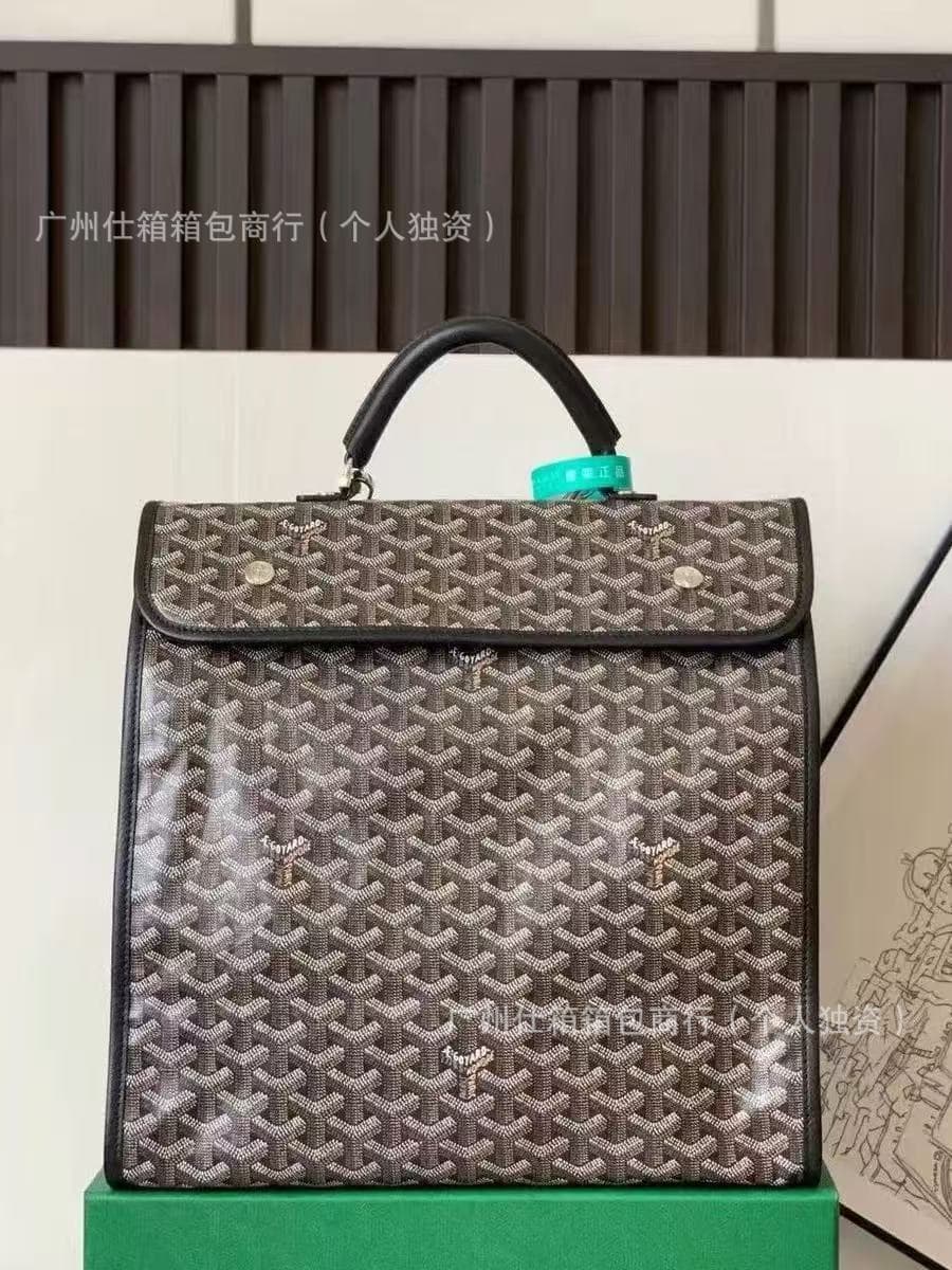 Goyard-style Dogtooth Backpack Large Capacity Handheld School Bag Goyard Unisex Travel Bag Lightweight Travel Backpack