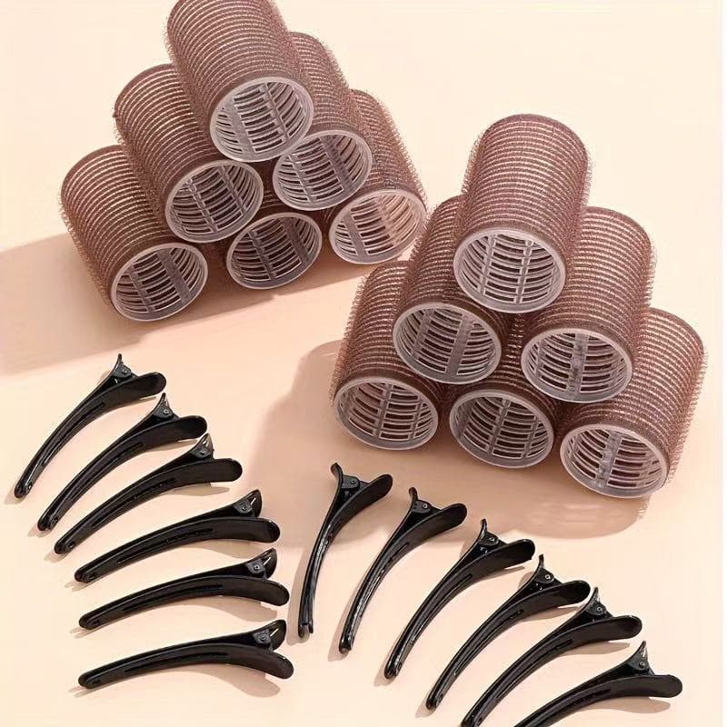 Factory direct sales cross-border bangs curling barrel curling iron curling iron plastic self-adhesive magic curling hair artifact