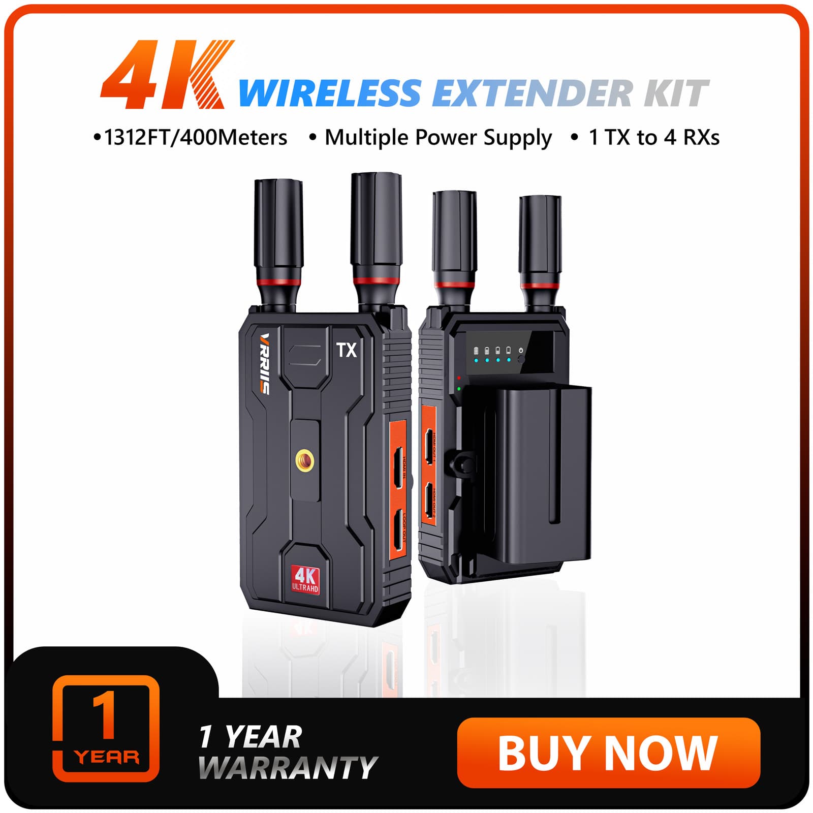 New 4K Wireless HDMI Transmitter Supports One-to-Four Transmission with a Range of Up to 400 Meters