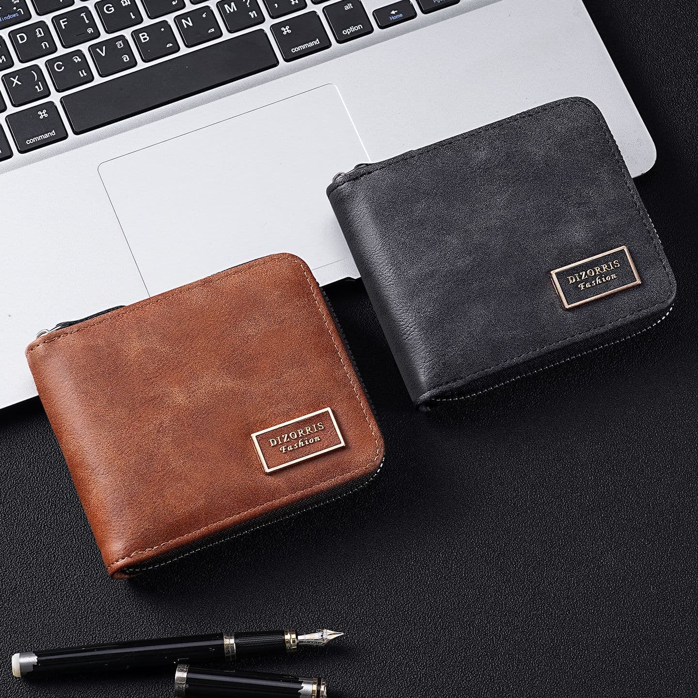 Cross-border car line men's leather wallet creative large capacity small coin bag Japanese style multi-card slot retro wallet wholesale