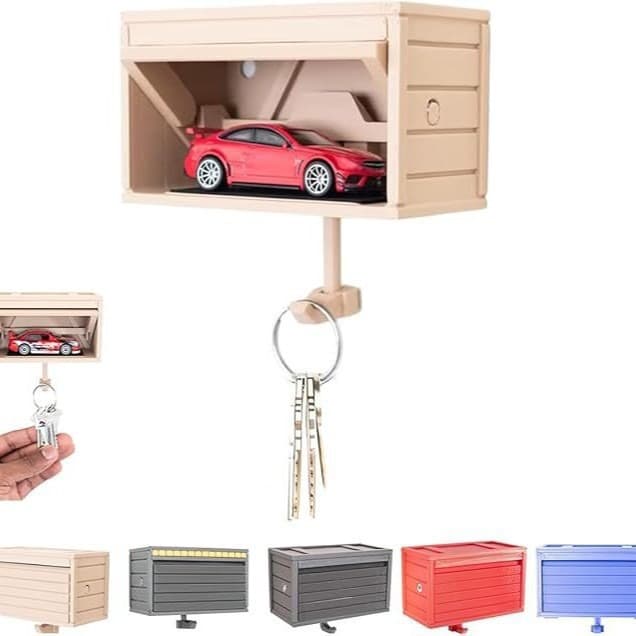 Car Garage Key Holder with Opening Door