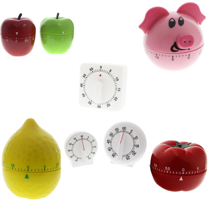 Kitchen Timer Mechanical Rotary Timer Student Study Cute Creative Square Alarm Clock Wholesale