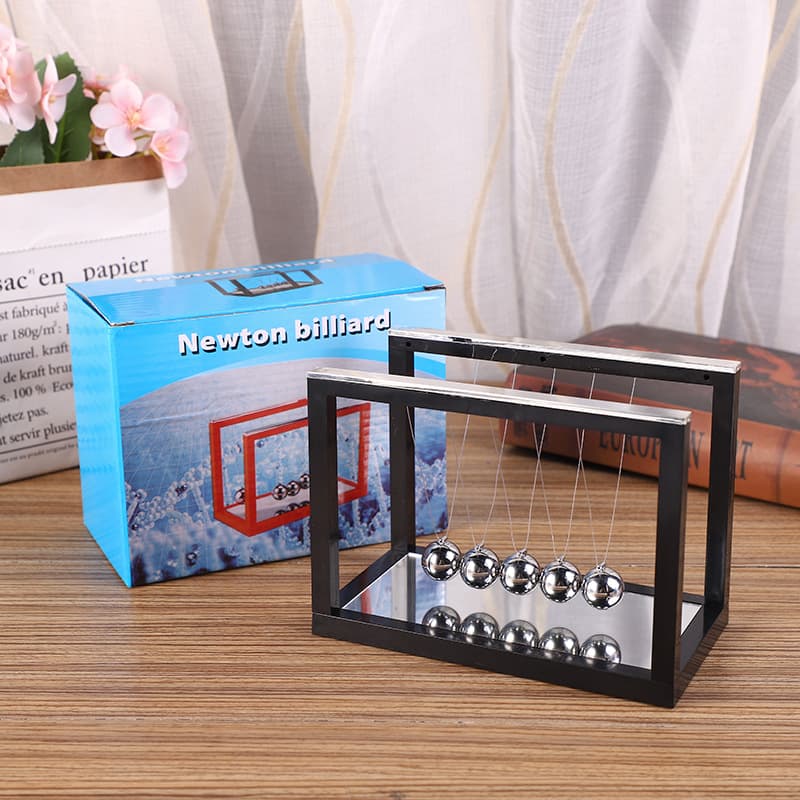 Creative ornaments, glass mirror, Newton's pendulum, billiard ball physics law, impact balance ball, Teacher's Day student gift