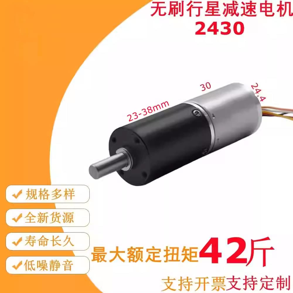 Brushless DC Reduction High Torque Motor 24GP-2430 Planetary Gear 12V 24V Adjustable Speed Electric Pony