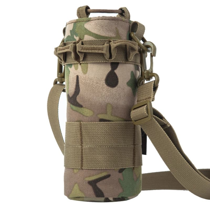 Outdoor Water Bottle Bag 1050D Nylon Waterproof Wear-Resistant MOLLE Water Bottle Cover Single Shoulder Sling Accessory External Pack