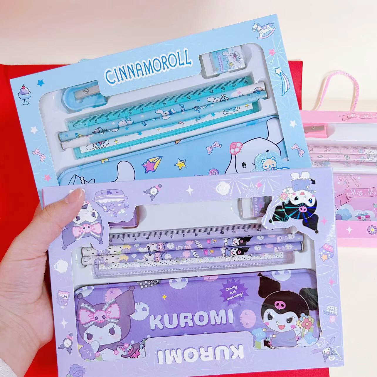 Cute Pet Stationery Gift Box Cross-Border Stationery Set Kuromi Pencil Children's Learning Stationery Reward Gift Wholesale