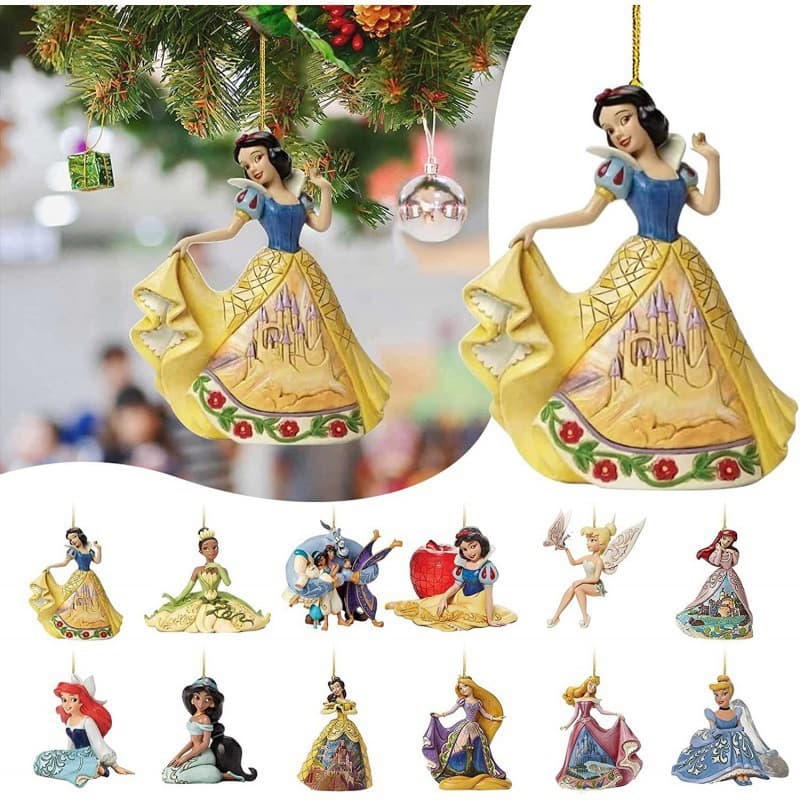 Best-selling Princess Acrylic Christmas Tree Decoration Pendant for Bag and Keychain
