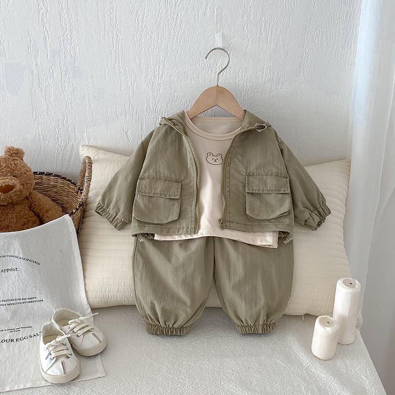 Dianxi baby clothes, western-style workwear style suits, Korean style casual handsome hooded jackets for baby boys, going out clothes
