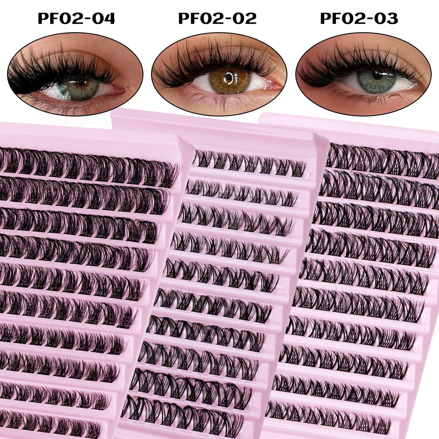 Cross-Border False Eyelashes 10 Rows D Curl Fluffy Grafted Segmented Eyelashes Hot Melt Single Cluster Hair Qingdao Factory Wholesale