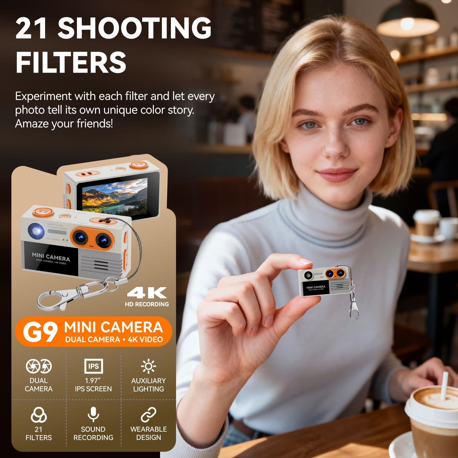 Cross-border G9 Mini Camera Outdoor Sports Video Recording Thumb Camera Student HD Digital Keychain Camera