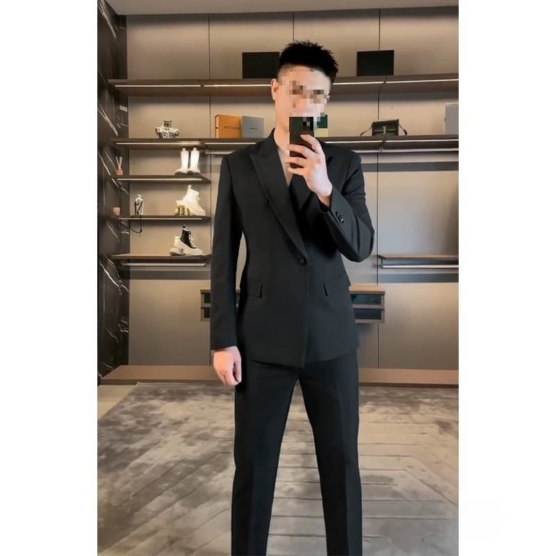 Cross-border Little Buddha Trendy Spring/Autumn New Slim Fit British Business Casual Suit Jacket and Pants Set In Stock
