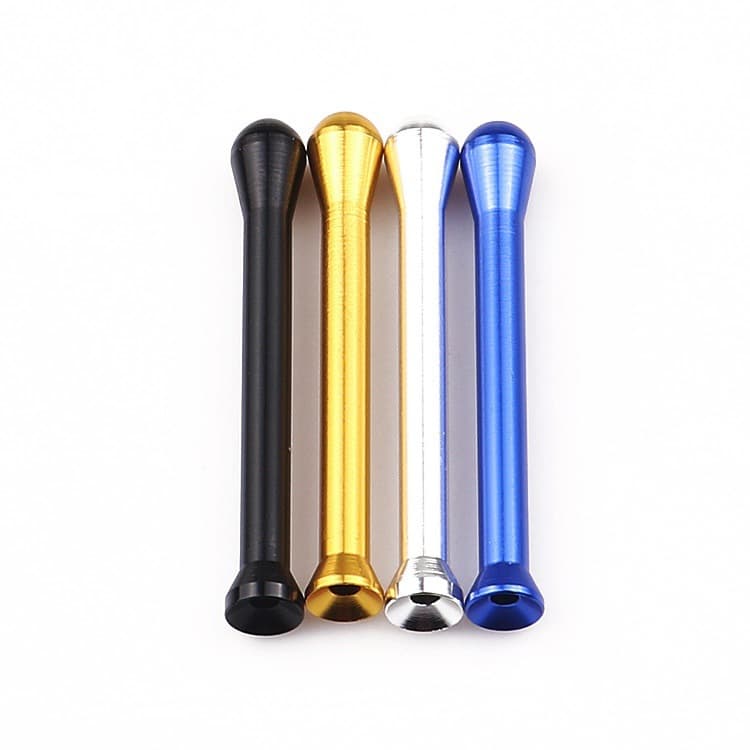 Cross-border hot sale new aluminum alloy pipe 69mm straight mini pipe snuff pipe matel pipe
