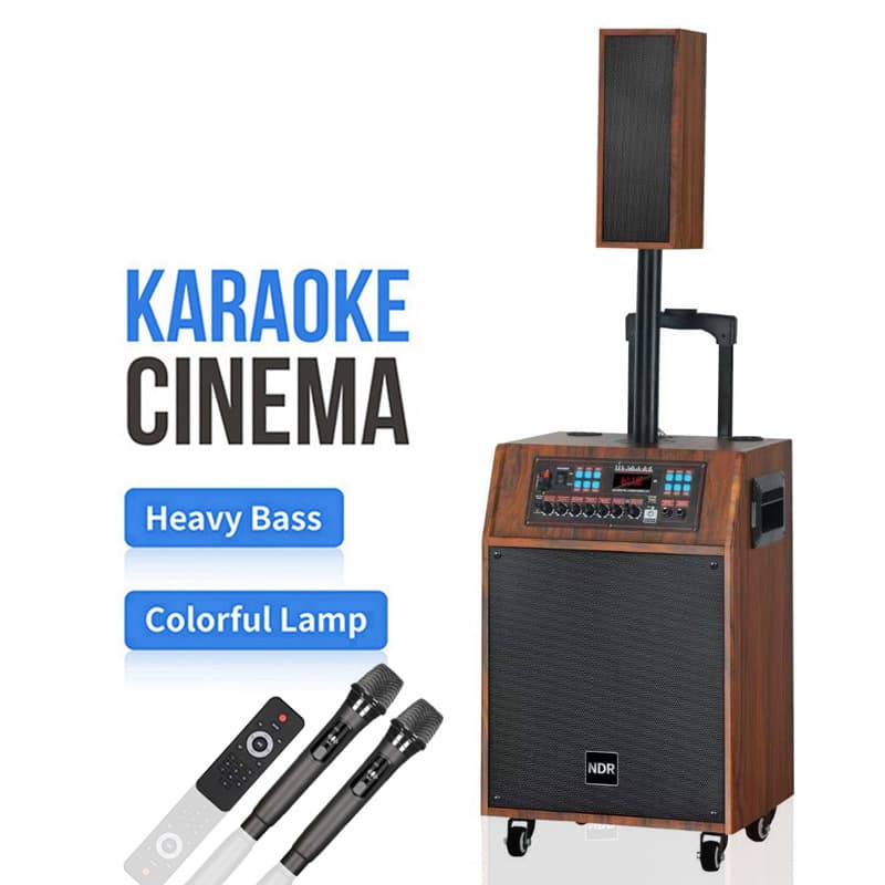 New matrix wooden audio outdoor performance karaoke rod Bluetooth speaker high power volume square dance audio