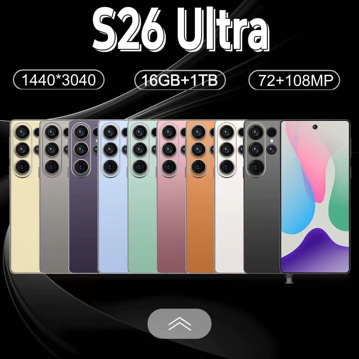 Cugo New Cross-border Phone S26 Ultra with Built-in Stylus, Octa-core 16+1TB, 7.3-inch Smart Large Screen