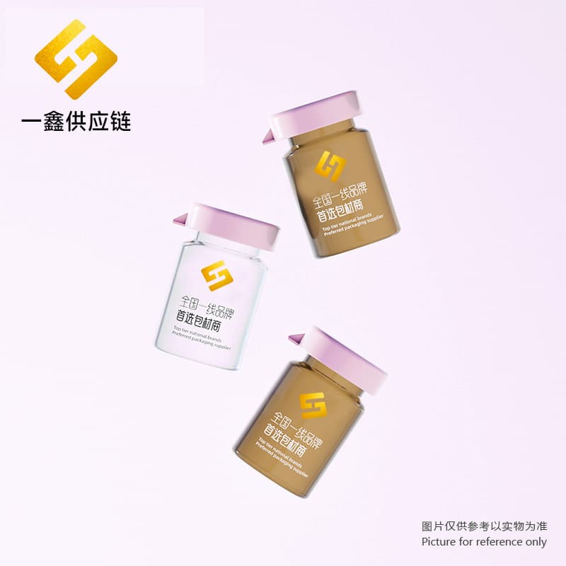 Wholesale 20mm snap-cap transparent/amber medical freeze-dried powder screw-neck glass bottles