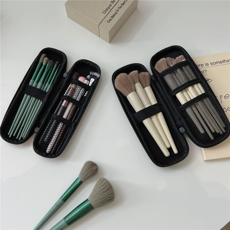 Makeup Brush Bag Organizer for Women Portable New Travel Carry-On Small Brush Eyebrow Pencil Eyeshadow Brush Storage Pouch