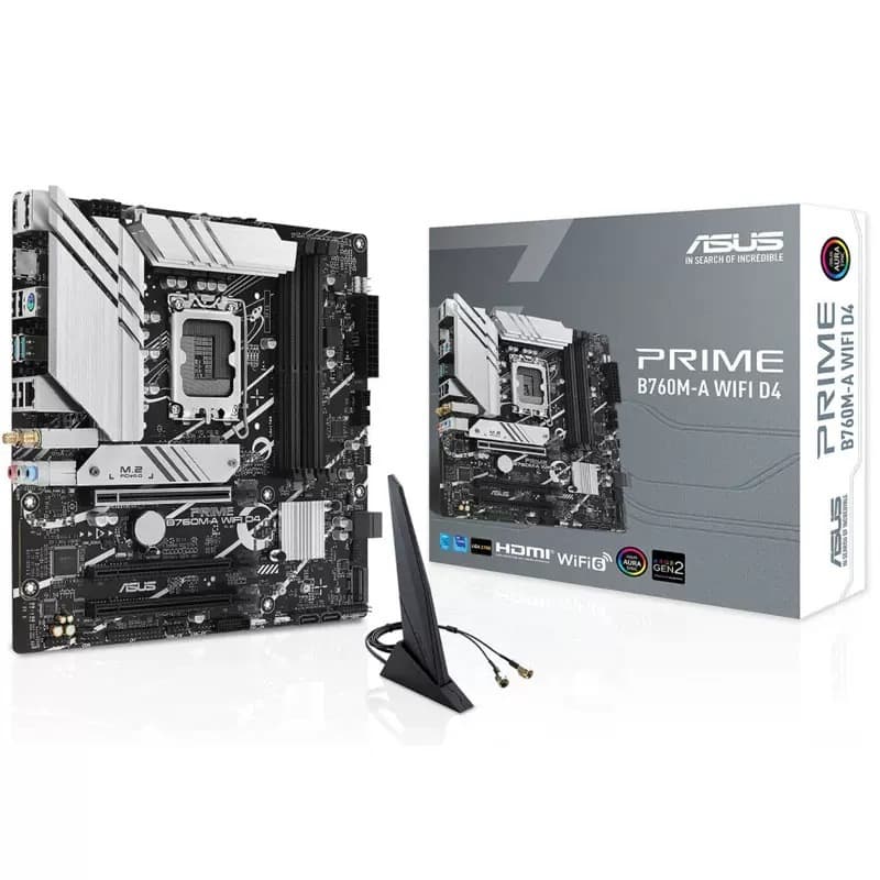 Asus Prime B760M-A Wifi D4 Desktop Computer Motherboard Supports 13th Gen CPU 13400F