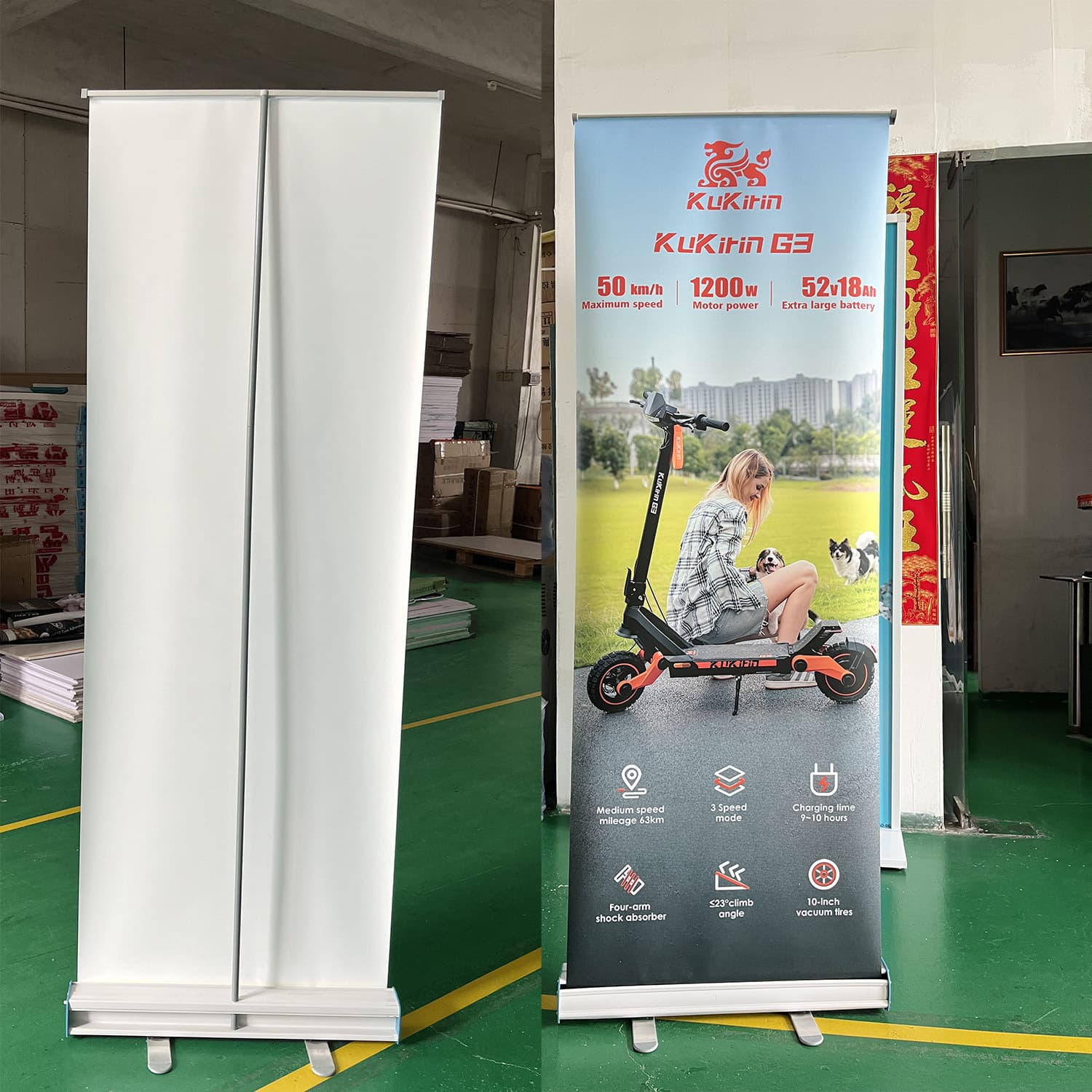 Plastic Steel Pull-Up Banners, Telescopic Pull-Up Banner Display Stands, High-Quality Large Box Base PP Poster Printing Photo Production by Manufacturers