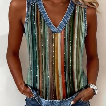 European and American cross-border foreign trade women's clothing, Amazon's new summer casual plaid sleeveless vest, small suspenders, sold independently