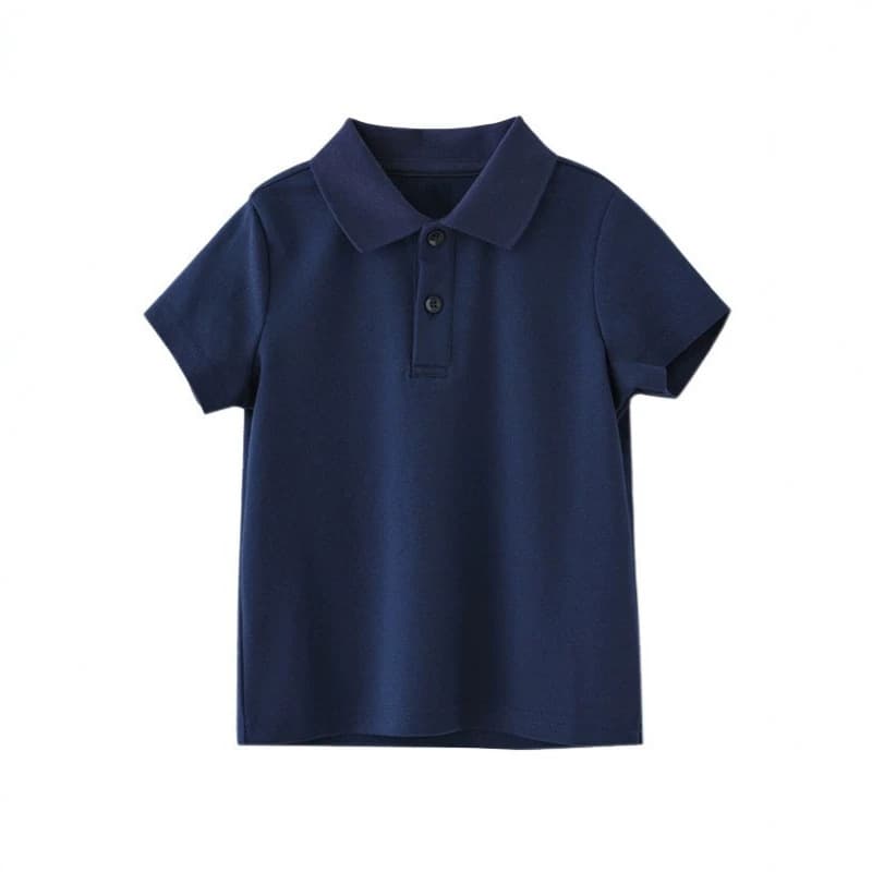 Big Kids' School Style Short Sleeve Polo Shirt, Summer New Casual Top for Boys and Girls, Niche Design