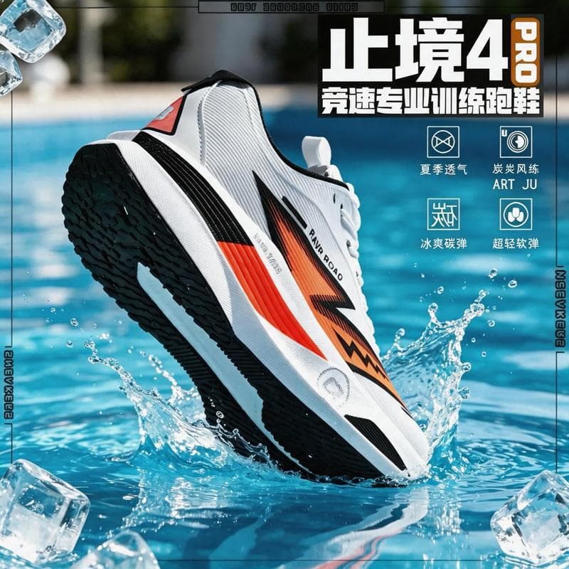 2026 New Summer Breathable Mesh Flyknit Sports Shoes, Breathable Parent-Child Style, True Blast Soft Sole Sports Carbon Plate Running