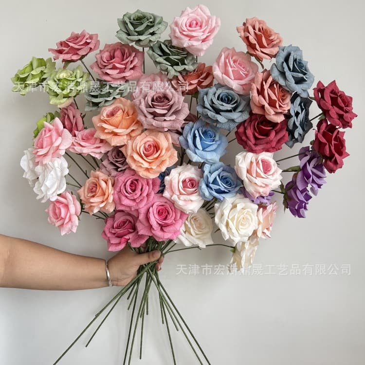3 Manta Roses Cappuccino Corner Rose Wedding Ceremony Wedding Hall Decoration Decoration Flower Path Guide Vase Flowers Ready in Stock