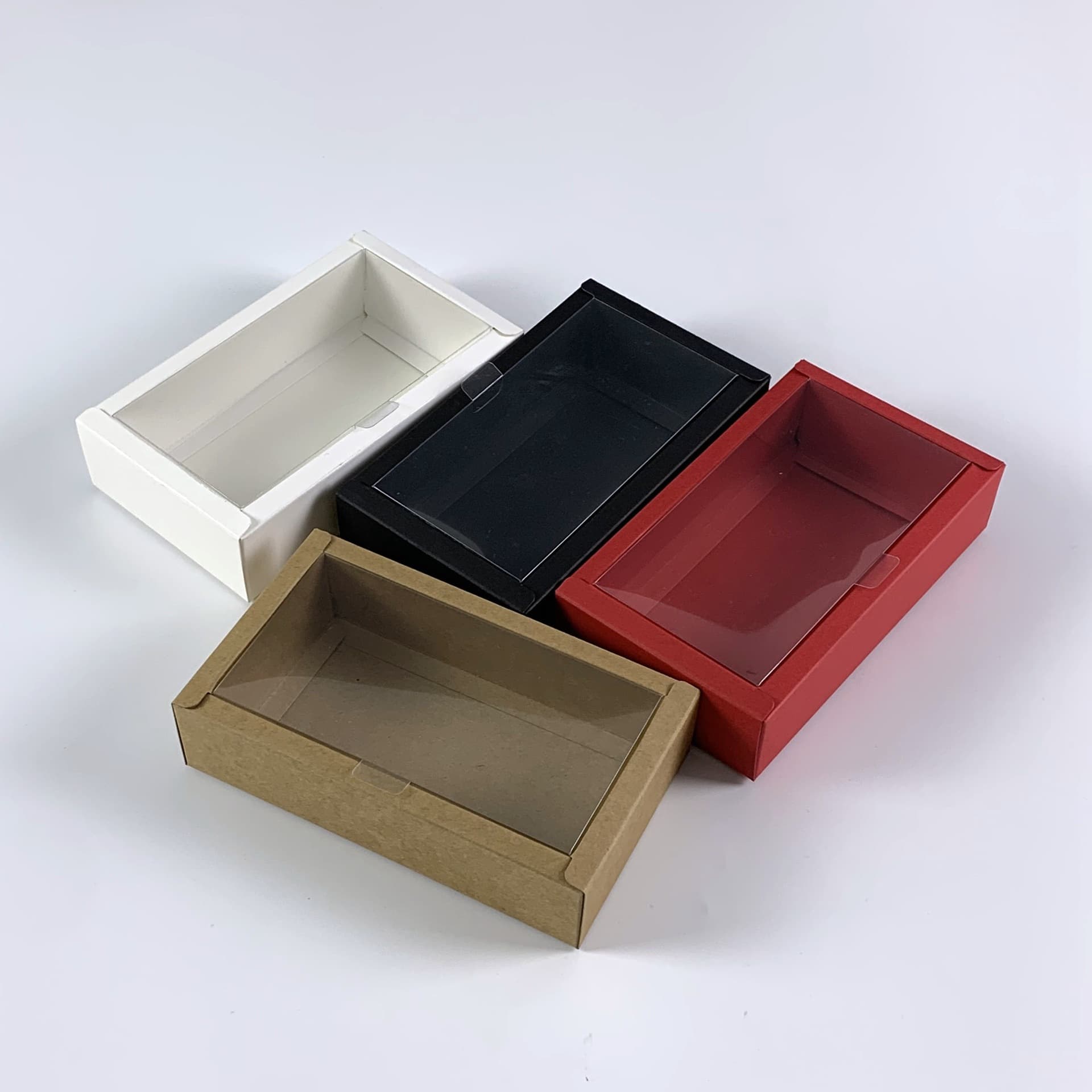 In Stock Transparent PVC Gift Box Kraft Paper Box Gift Packaging Box Simple Small Gift Box Wholesale