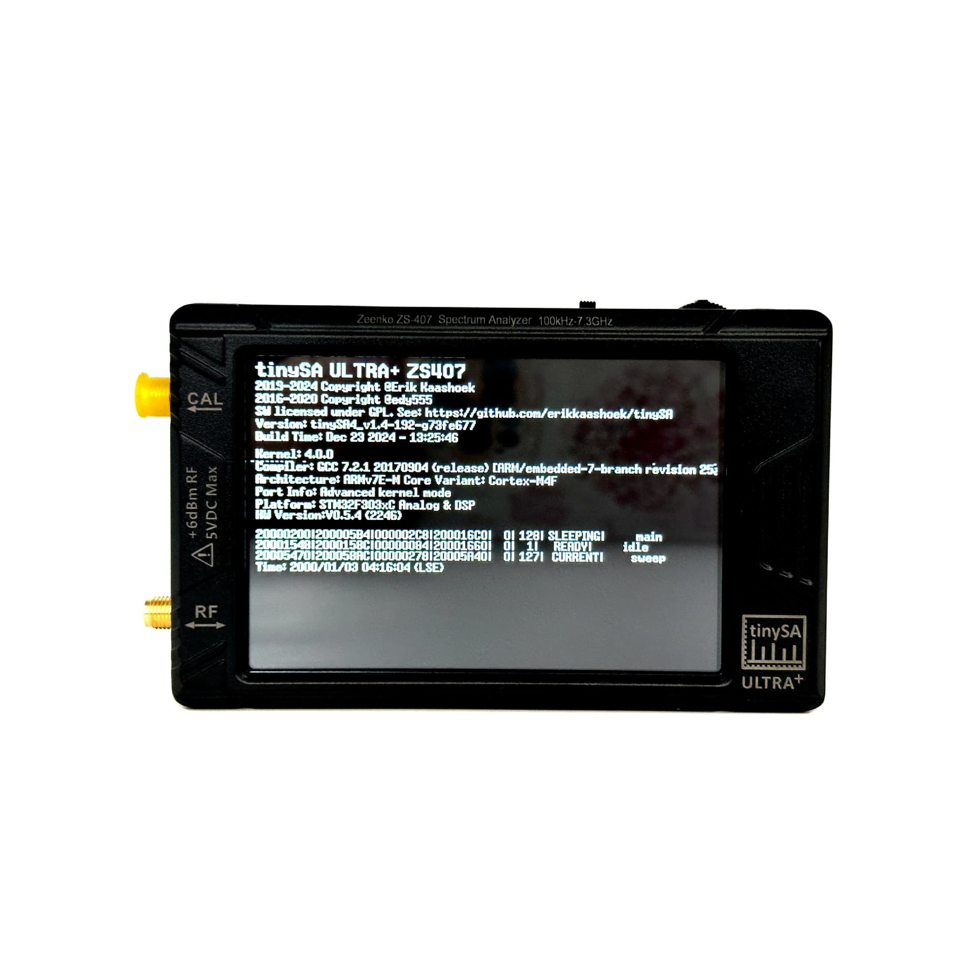 New 4-inch TinySA ULTRA Plus handheld spectrum analyzer 100k-7.3GHz for drone detection