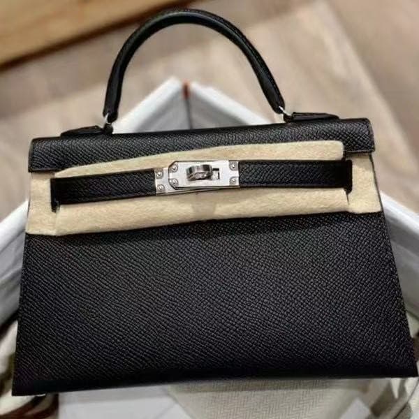 Real thing with label new genuine leather second generation Kelly bag mini handbag kelly shoulder handbag for women