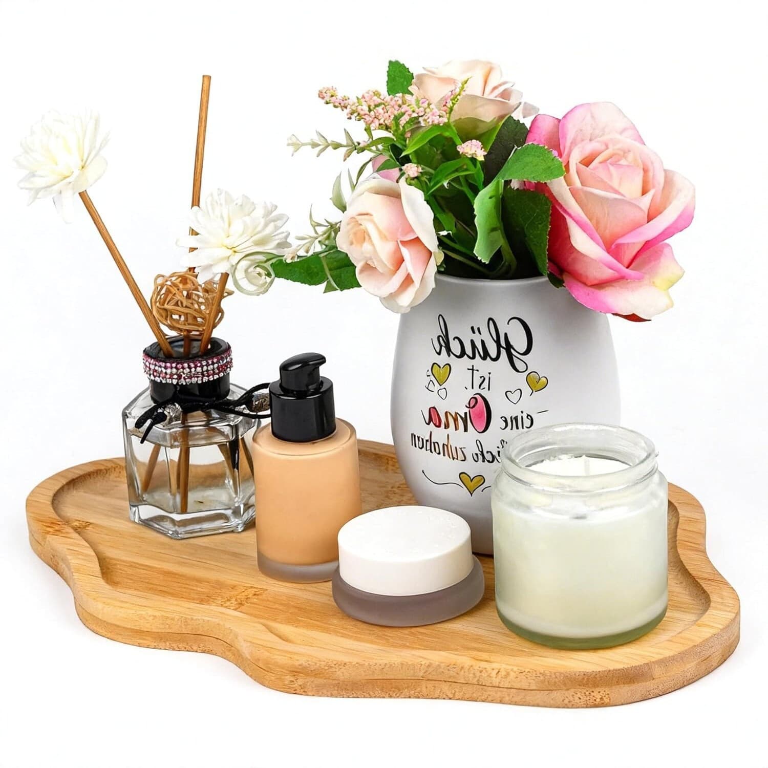 Cross-Border Cloud-Shaped Tray Creative Essential Oil and Perfume Tray Home Decoration Ornament Nordic Style Wooden Tray Jewelry Tray