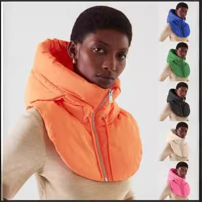 2024 Fall/Winter Women's European & American Fashion Versatile Clothing Accessories Hooded Faux Vest Capelet