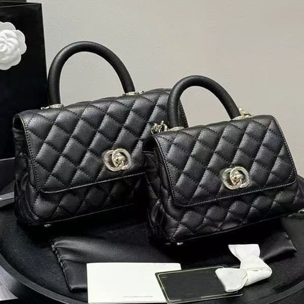Cross-border Women's Bag High-end Light Luxury Caviar Handbag Small Fragrance Style Genuine Leather Crossbody Bag Versatile Minimalist Shoulder Bag