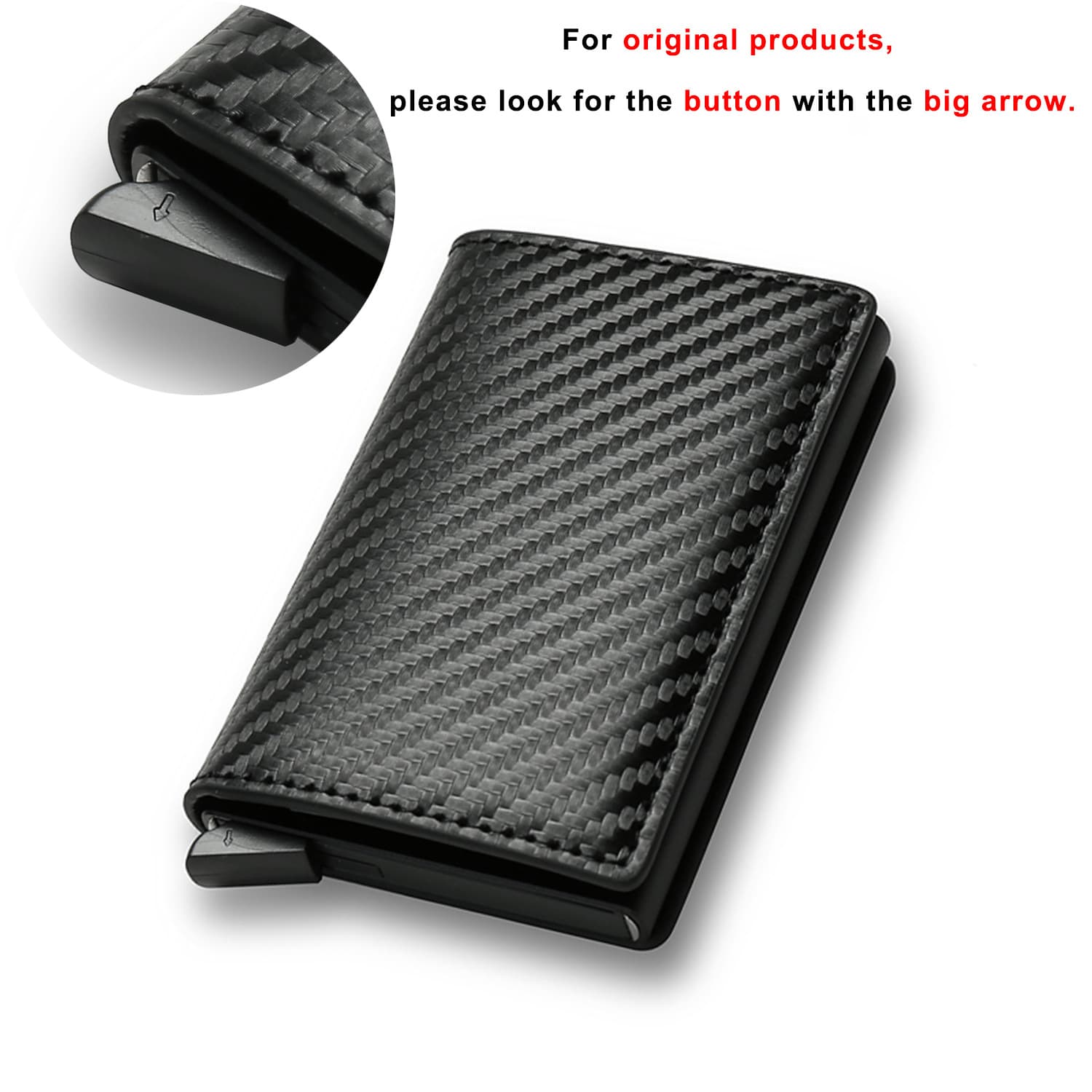 Amazon RFID Carbon Fiber Anti-Theft Metal Card Holder for Men, Multi-Card Wallet