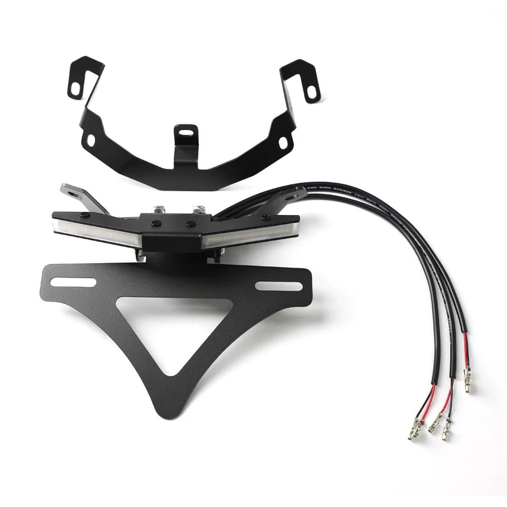CFMoto 800NK 2023-2026 Modified Short Tail License Plate Bracket LED Plate Light Turn Signal Kit
