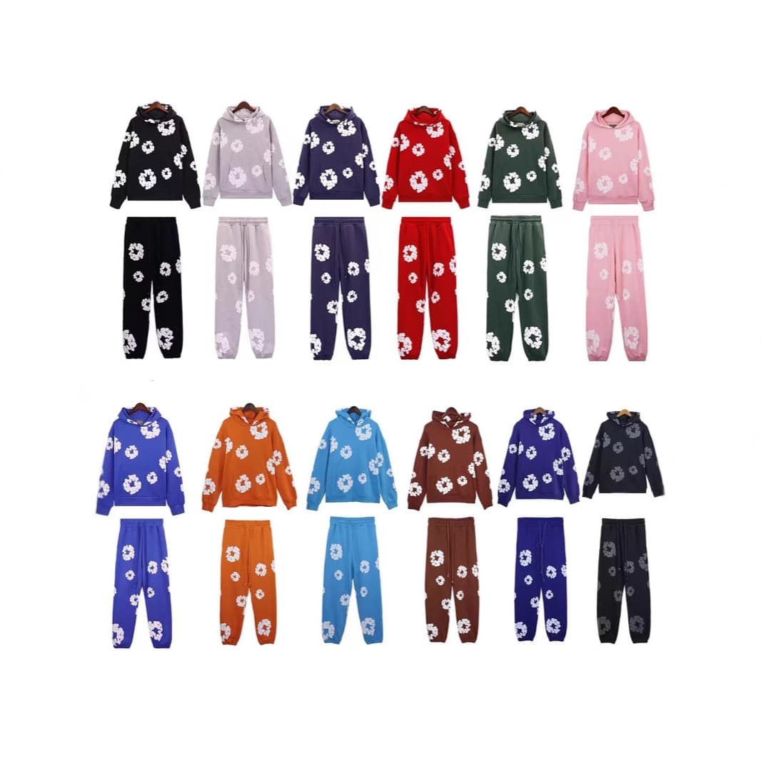 2024 European and American Trendy Brand Foam Print Loose Sweatshirt Y2K Hip-Hop Streetwear Unisex Pullover Casual Top