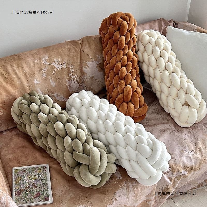 Sofa pillow Nordic sleeping knotted pillow bedroom living room decorative pillow plush cushion pillow internet celebrity home