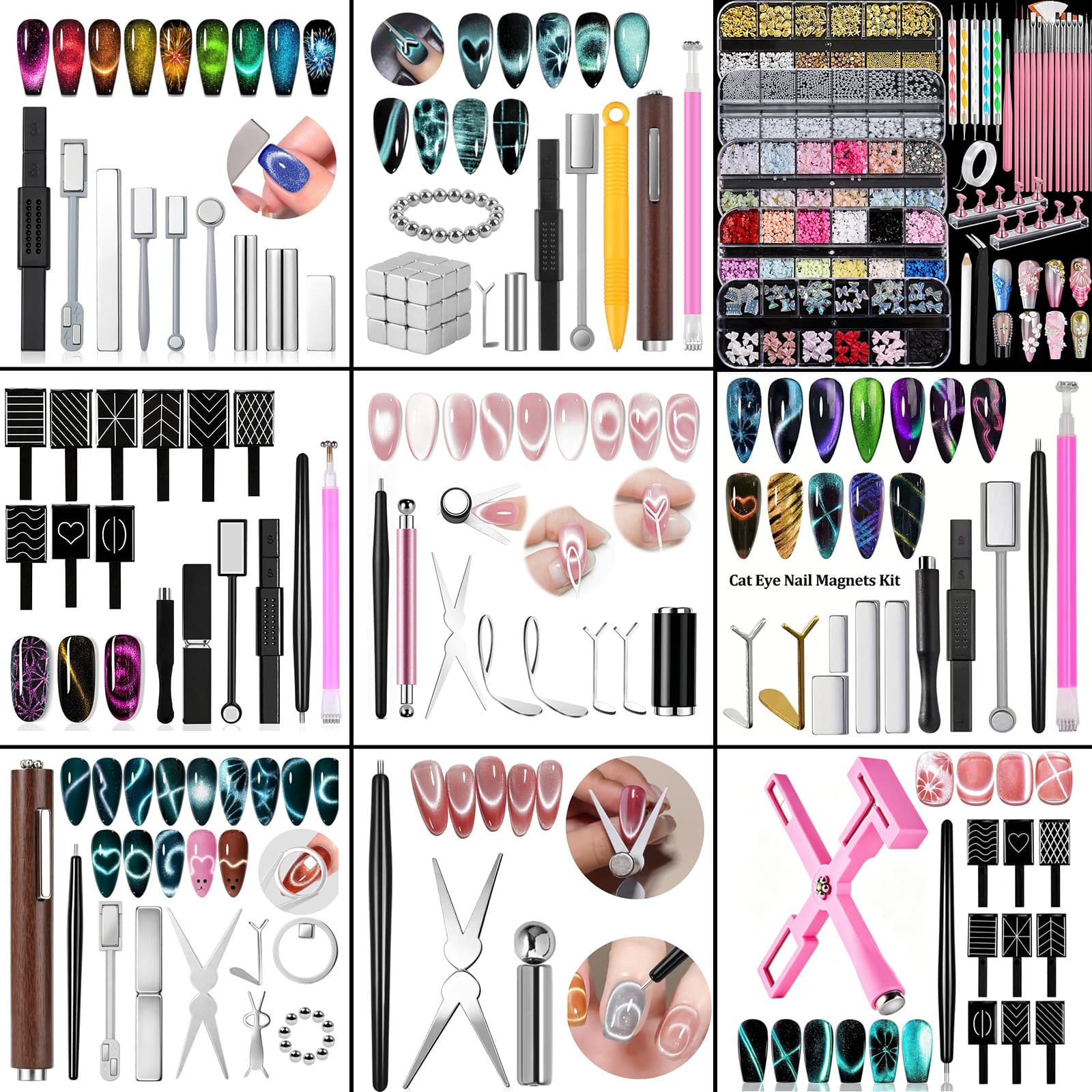 Cross-border hot-selling nail art tool set, nail art magnet, super strong magnetic iron-absorbing artifact, special magnet stone for nail salons