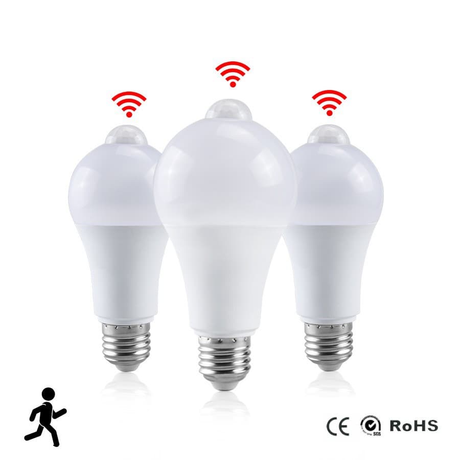 Wide Voltage PIR Ballast LED Bulb E27B22 Infrared Human Body Induction Light Bulb Home Lighting Stadium Lighting IP65 Waterproof