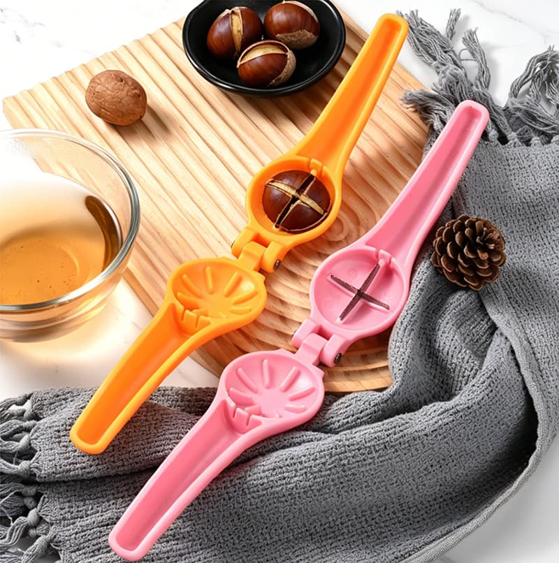 Plastic Chestnut Opener Kitchen Chestnut Clip Cross Blade Chestnut Clip Nut Shell Opener Stainless Steel Walnut Clip