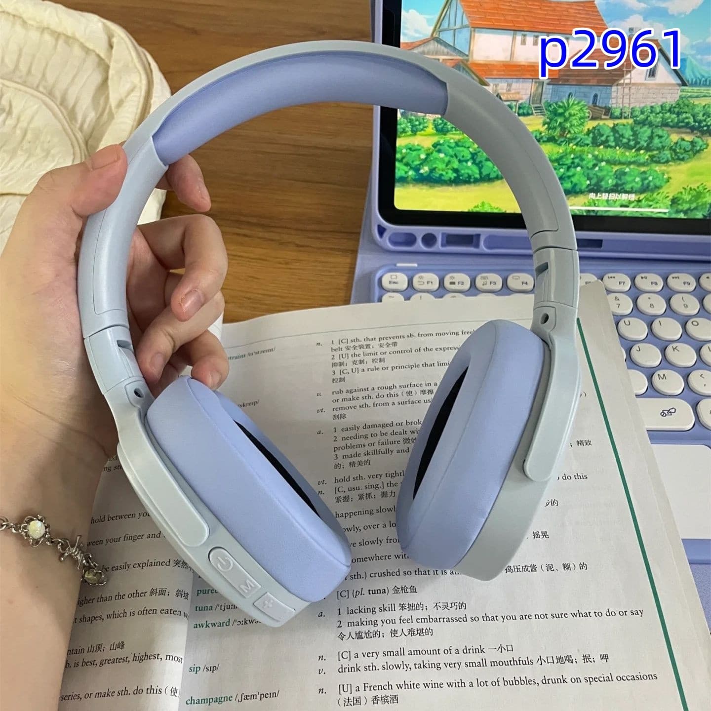 P2961 Head-mounted Bluetooth Headset Cross-border Heavy Bass Universal Sports Wireless Bluetooth Headset Factory