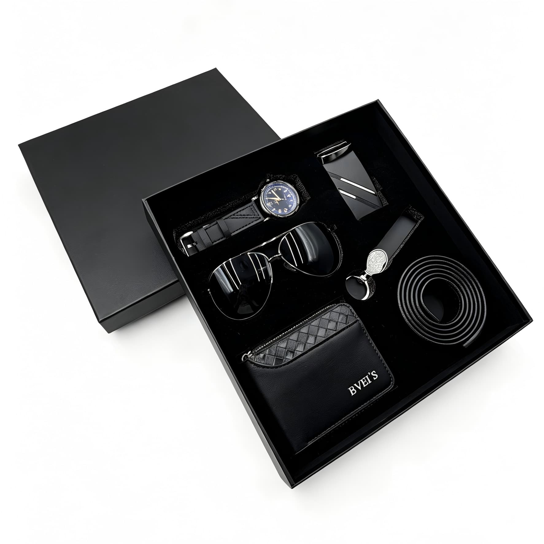 Cross-border wallet gift set, sunglasses, belt, watch, wallet, cross-border souvenir, Father's Day gift for boyfriend