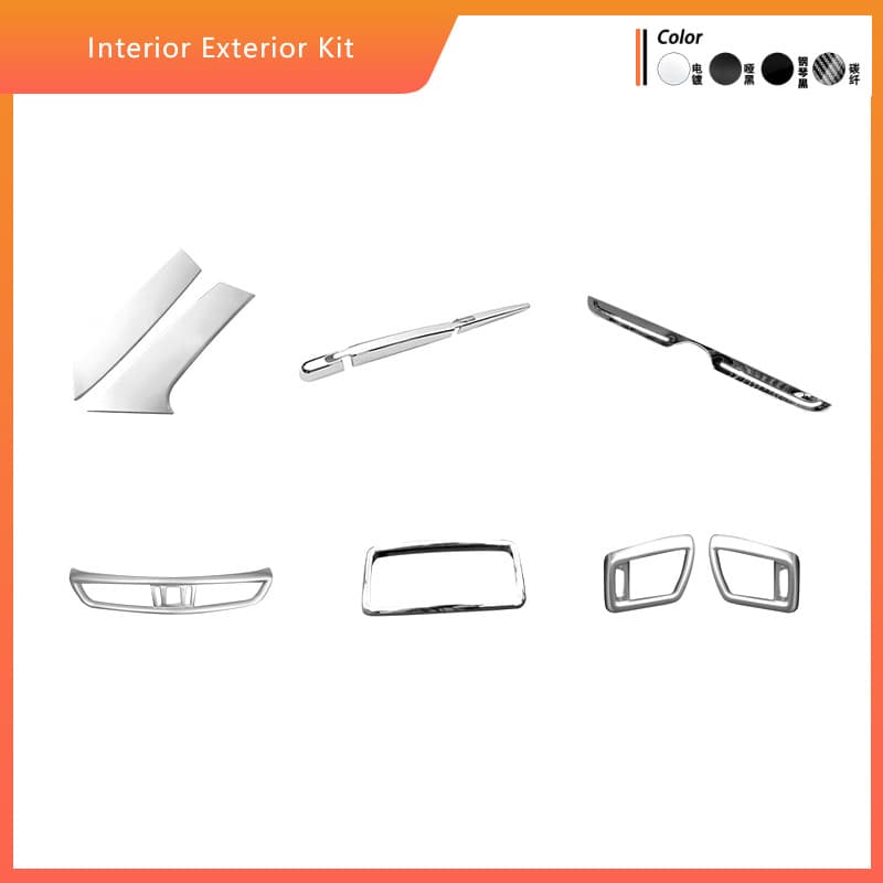 Compatible with 2014-2021 Nissan X-Trail Interior & Exterior Trim, Rear Wiper Cover, Rear Trim Strip, Rear Window Chrome Strip, Air Vent Frame