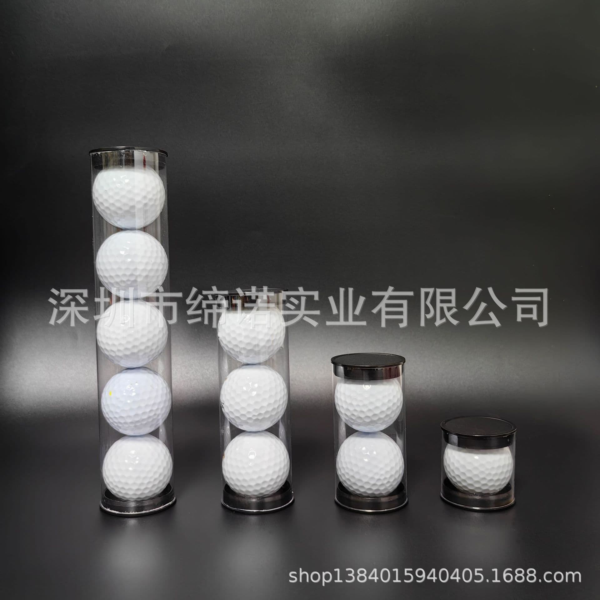 Golf ball storage tubes, ball cylinders, PC transparent round tubes, plastic packaging tubes, 45mm diameter (balls not included)