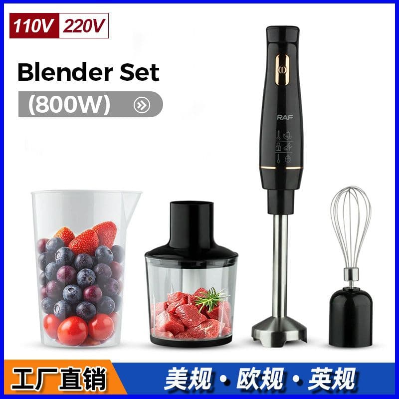 US/EU 4-in-1 Multi-Function Kitchen Hand Blender Baby Food Electric Mixing Stick Juicer Meat Grinder