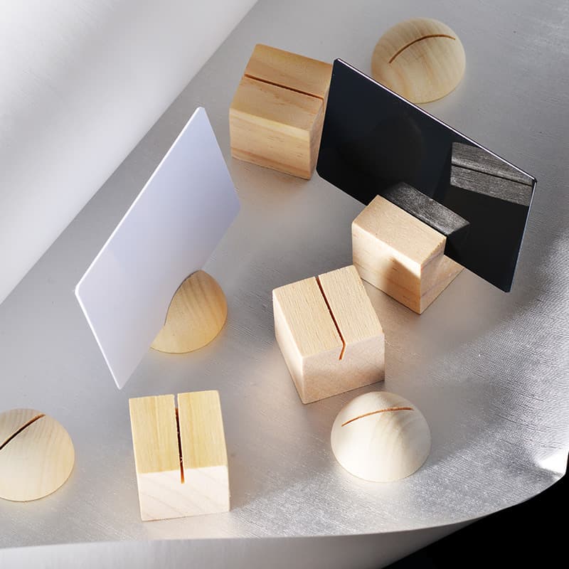 Cross-Border Beech Wood Card Stand, Price Tag Base, Memo Wood Base Holder - Hot Selling Wholesale for Memo Pads