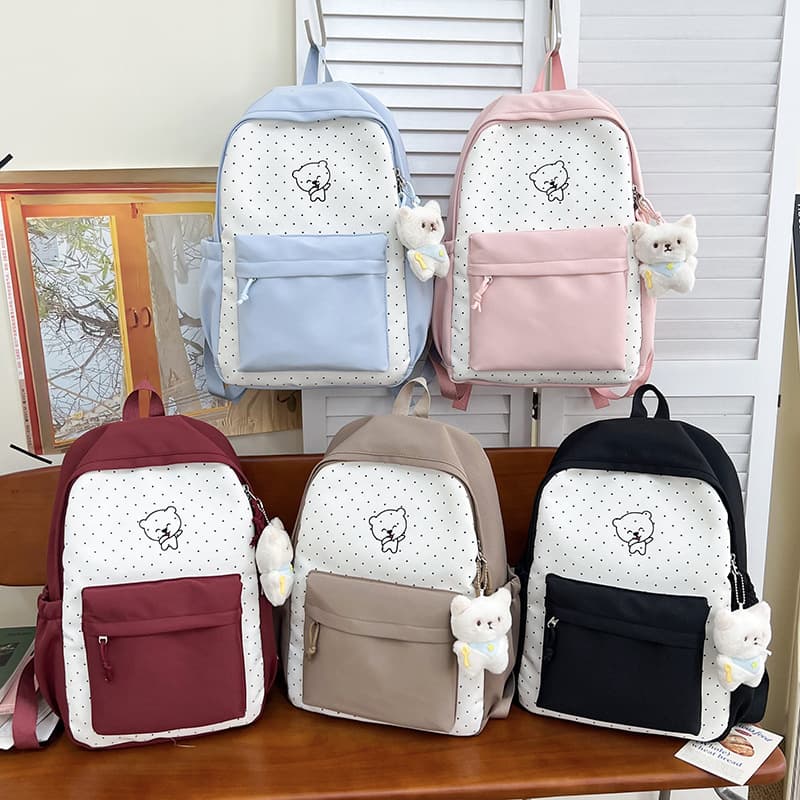 High Appearance Backpack for Women College Students, Large Capacity Forest Print Backpack, Cute Star Lightweight Travel Backpack