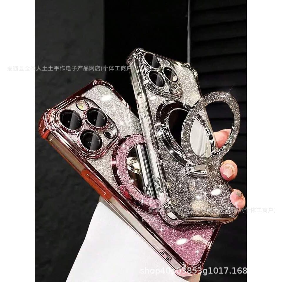 Mirror stand Apple 17 mobile phone case iphone15 silicone 16 suitable for 14promax all-inclusive 123xsm protection
